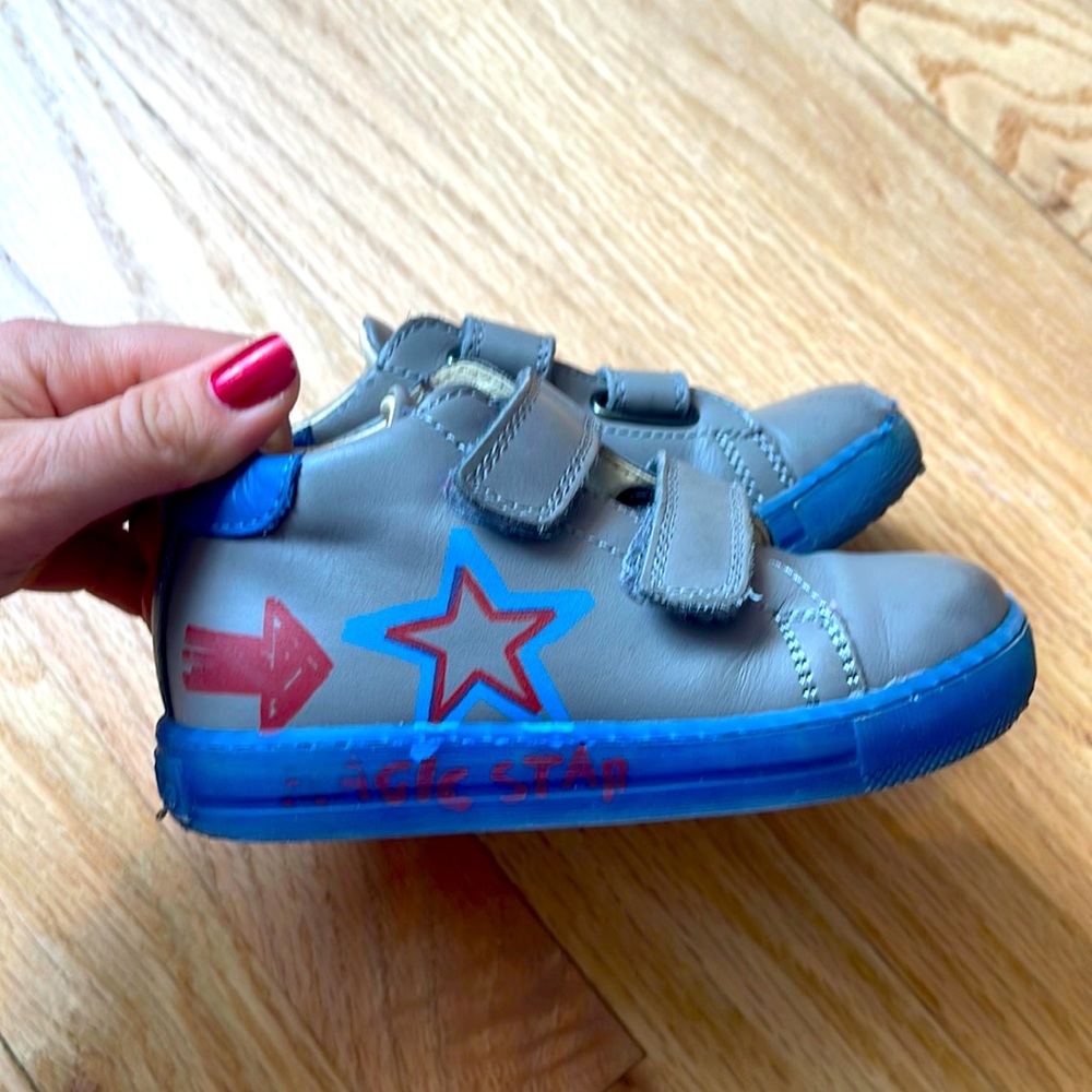 Naturino boys sneakers dark grey and royal blue